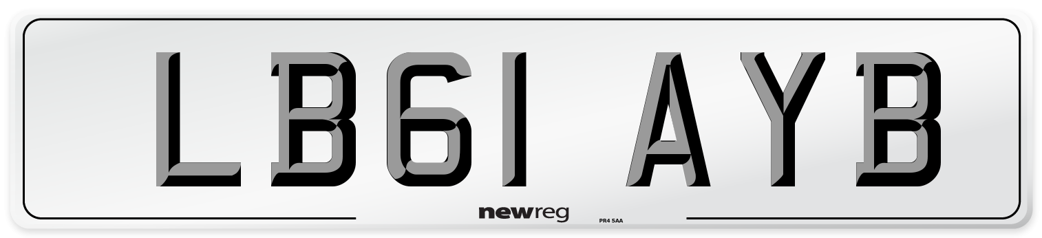 LB61 AYB Number Plate from New Reg